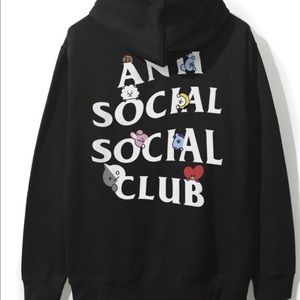 ASSC X BT21 / BTS Peekaboo Black Hoodie